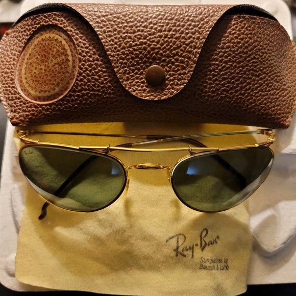 Vintage 1990s Genuine Bausch & Lomb Ray Ban Deco Metal Collection Sunglasses - Picture 4 of 12